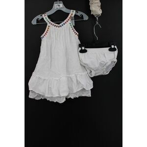 Matilda Jane DREAMY DAY Dress 6-12 M White Beach Ruffle + Bloomer Daydream